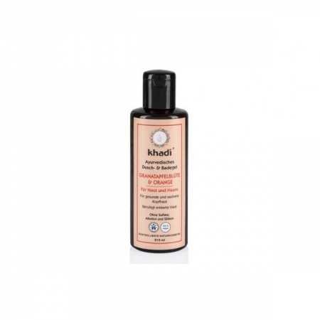 KHADI Żel pod prysznic i do kąpieli - kwiat Granatu i Pomarańcza 210ml